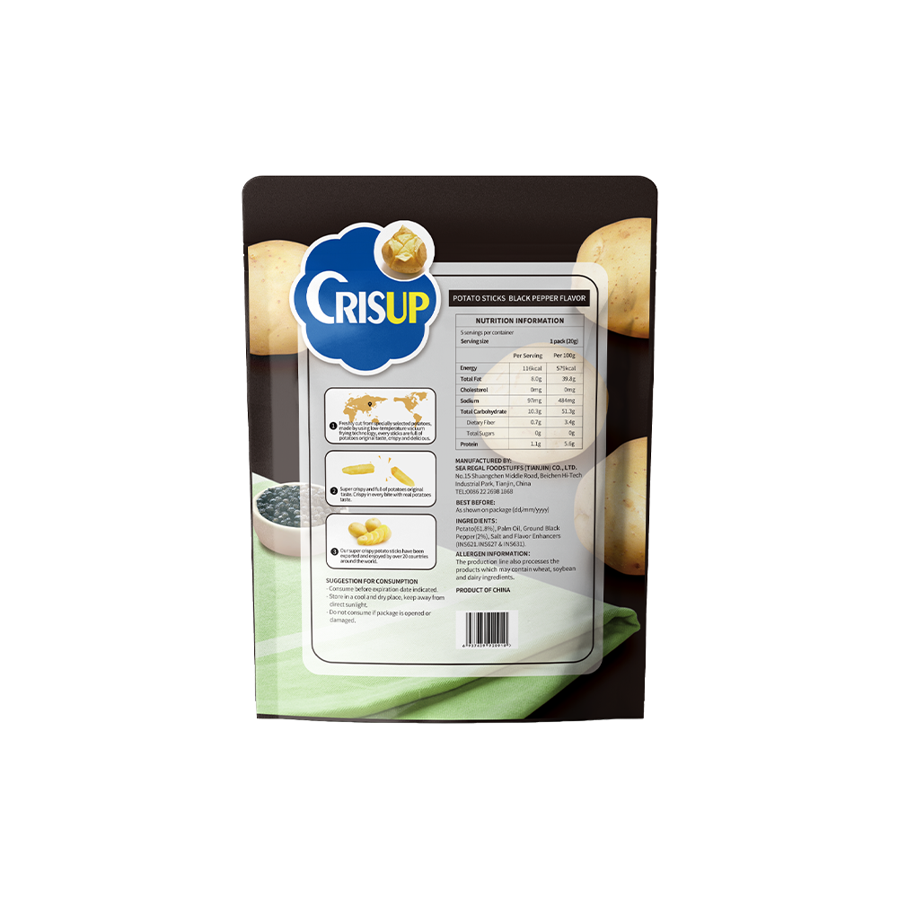 CrisUp Black Pepper Flavored Potato Sticks