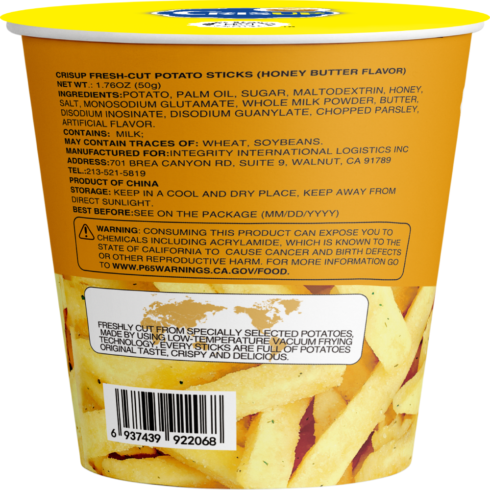 CrisUp Honey & Butter Flavored Potato Sticks