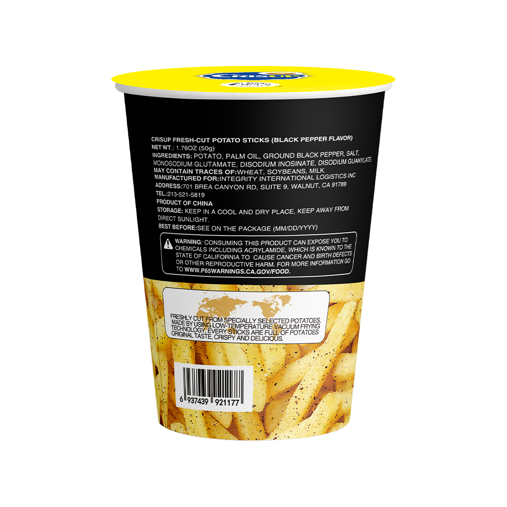 CrisUp Black Pepper Flavored Potato Sticks