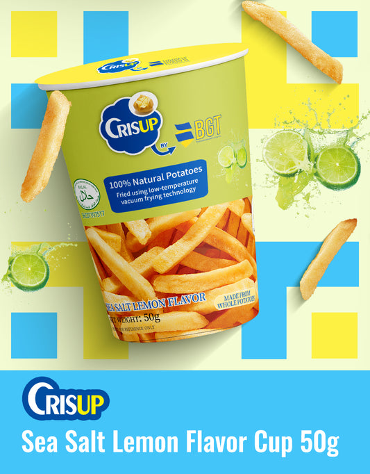 CrisUp Sea Salt & Lemon Flavored Potato Sticks - 50g