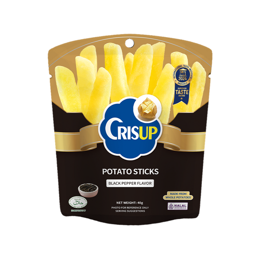 CrisUp Black Pepper Flavored Potato Sticks - 40g