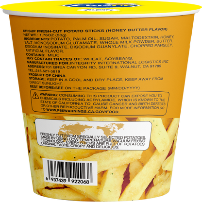 CrisUp Honey & Butter Flavored Potato Sticks