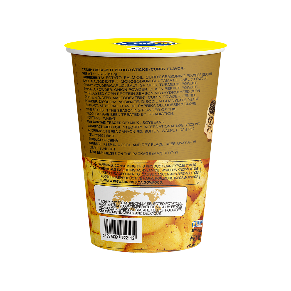 CrisUp Curry Flavored Potato Sticks